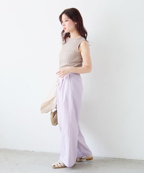 le.coeur blanc / ルクールブラン ニット・セーター | ボートネックノースリリブニット | 詳細22