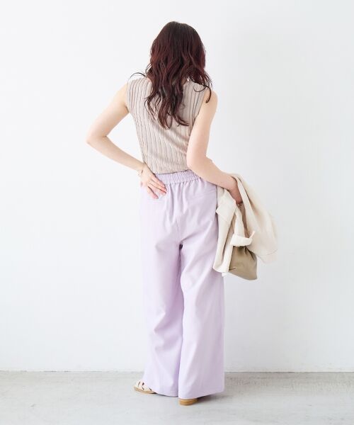 le.coeur blanc / ルクールブラン ニット・セーター | ボートネックノースリリブニット | 詳細23