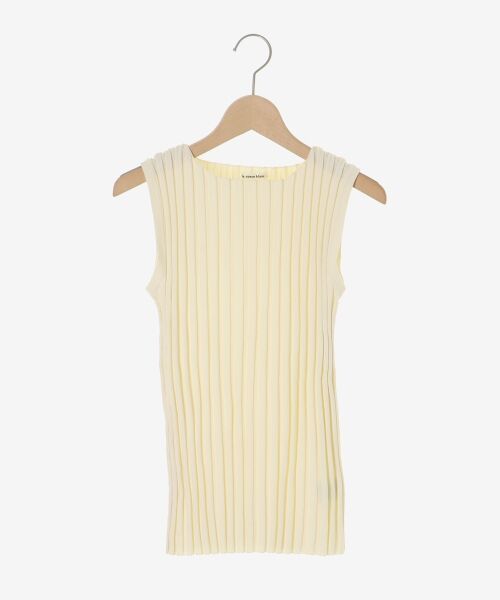 le.coeur blanc / ルクールブラン ニット・セーター | ボートネックノースリリブニット | 詳細24