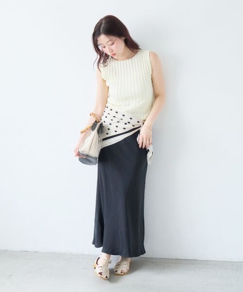 le.coeur blanc / ルクールブラン ニット・セーター | ボートネックノースリリブニット | 詳細30