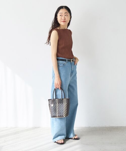 le.coeur blanc / ルクールブラン ニット・セーター | ボートネックノースリリブニット | 詳細9