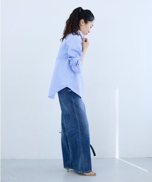 le.coeur blanc / ルクールブラン シャツ・ブラウス | ストライプネックレース2wayシャツ | 詳細10