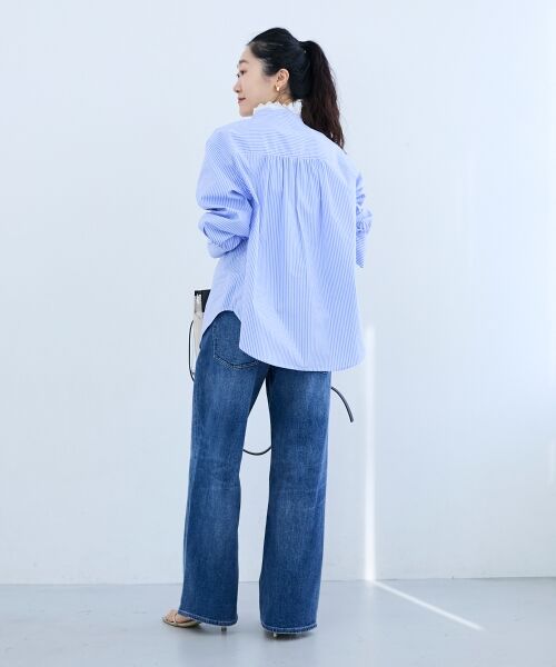 le.coeur blanc / ルクールブラン シャツ・ブラウス | ストライプネックレース2wayシャツ | 詳細11