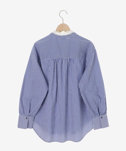 le.coeur blanc / ルクールブラン シャツ・ブラウス | ストライプネックレース2wayシャツ | 詳細24