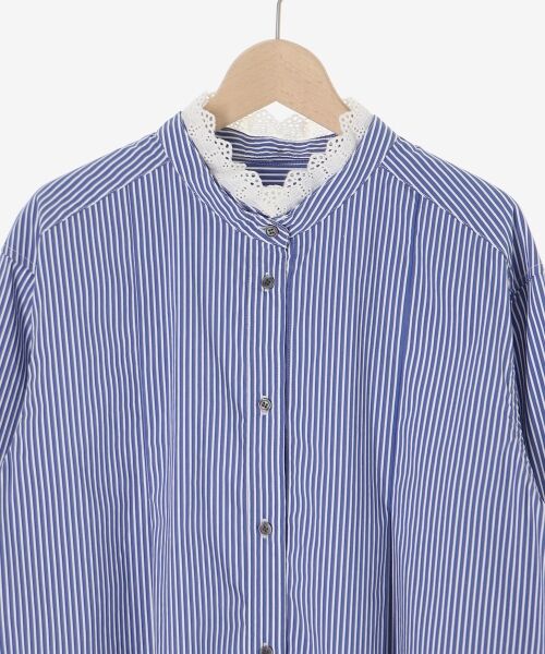 le.coeur blanc / ルクールブラン シャツ・ブラウス | ストライプネックレース2wayシャツ | 詳細25