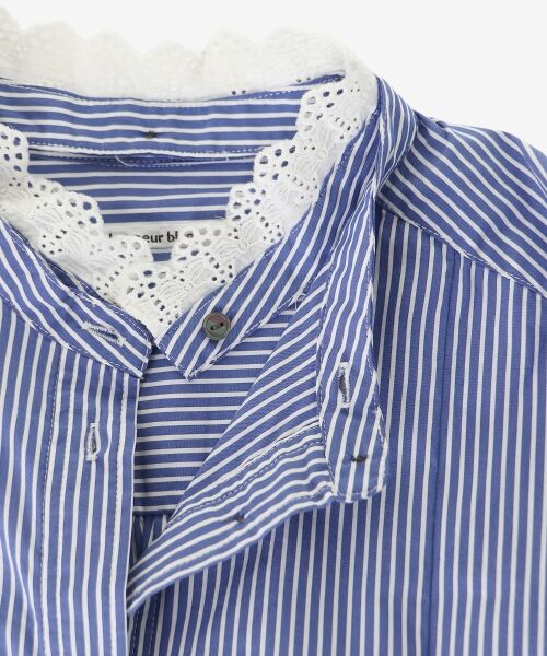 le.coeur blanc / ルクールブラン シャツ・ブラウス | ストライプネックレース2wayシャツ | 詳細27