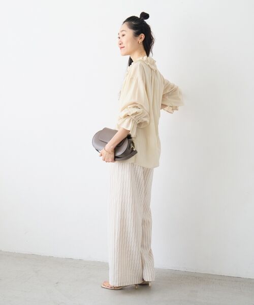 le.coeur blanc / ルクールブラン シャツ・ブラウス | シアーフリルネックブラウス | 詳細13