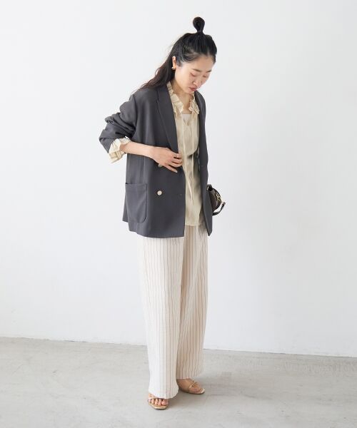 le.coeur blanc / ルクールブラン シャツ・ブラウス | シアーフリルネックブラウス | 詳細15