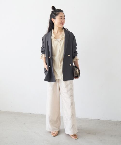 le.coeur blanc / ルクールブラン シャツ・ブラウス | シアーフリルネックブラウス | 詳細16