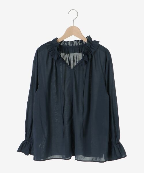 le.coeur blanc / ルクールブラン シャツ・ブラウス | シアーフリルネックブラウス | 詳細17