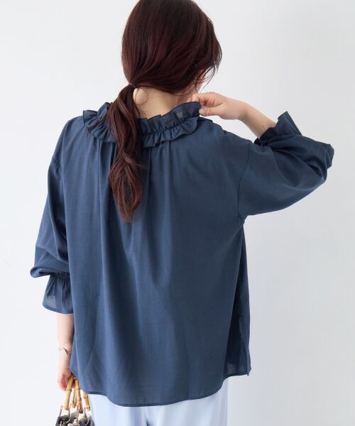 le.coeur blanc / ルクールブラン シャツ・ブラウス | シアーフリルネックブラウス | 詳細21