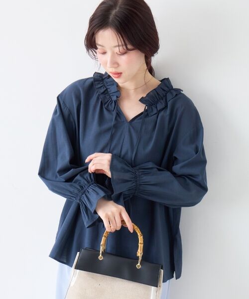 le.coeur blanc / ルクールブラン シャツ・ブラウス | シアーフリルネックブラウス | 詳細23