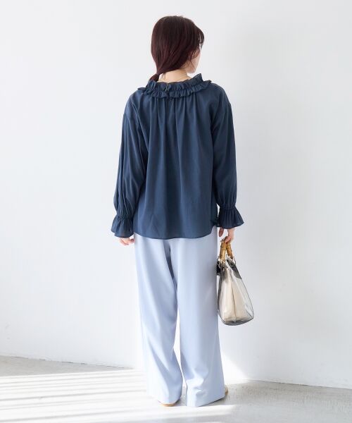 le.coeur blanc / ルクールブラン シャツ・ブラウス | シアーフリルネックブラウス | 詳細27