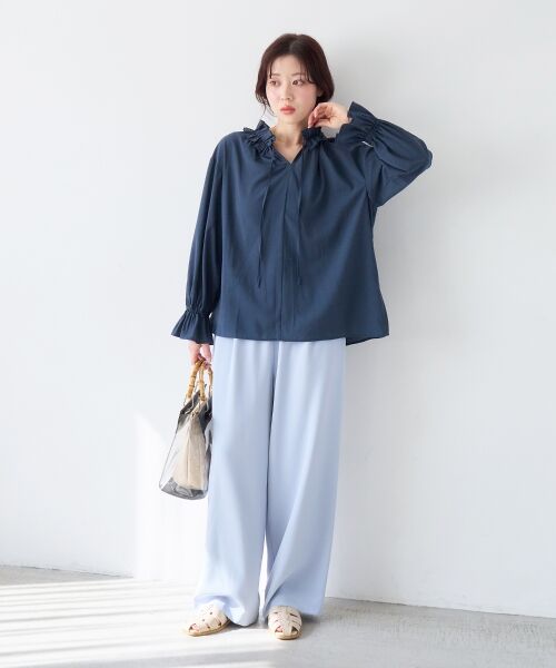 le.coeur blanc / ルクールブラン シャツ・ブラウス | シアーフリルネックブラウス | 詳細29