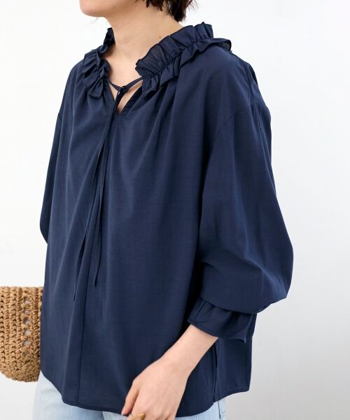 le.coeur blanc / ルクールブラン シャツ・ブラウス | シアーフリルネックブラウス | 詳細30