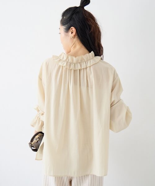 le.coeur blanc / ルクールブラン シャツ・ブラウス | シアーフリルネックブラウス | 詳細5