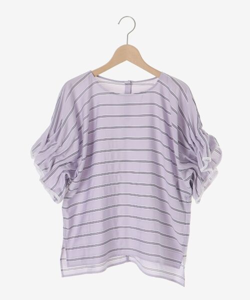 le.coeur blanc / ルクールブラン シャツ・ブラウス | ドビーボーダーギャザーブラウス | 詳細1