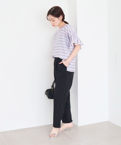 le.coeur blanc / ルクールブラン シャツ・ブラウス | ドビーボーダーギャザーブラウス | 詳細12