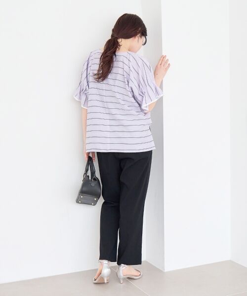 le.coeur blanc / ルクールブラン シャツ・ブラウス | ドビーボーダーギャザーブラウス | 詳細13