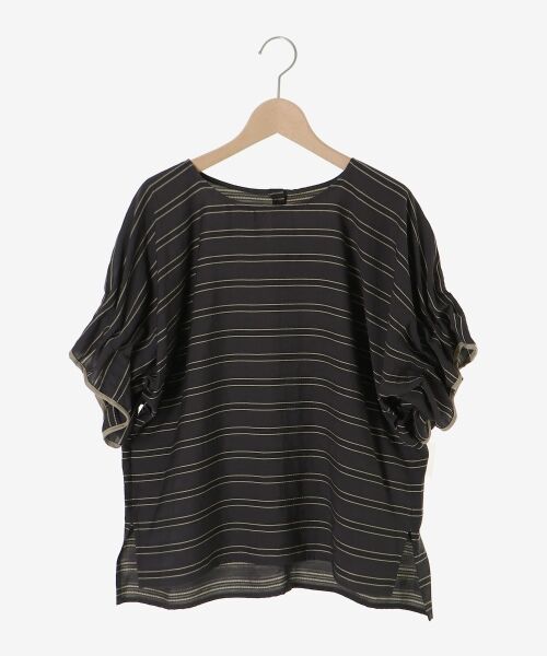 le.coeur blanc / ルクールブラン シャツ・ブラウス | ドビーボーダーギャザーブラウス | 詳細16