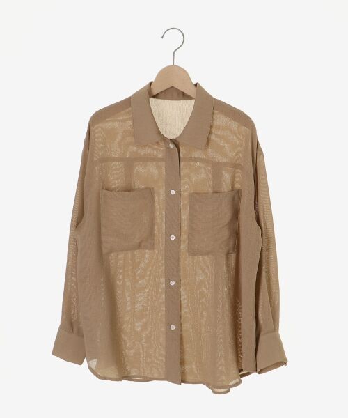 le.coeur blanc / ルクールブラン シャツ・ブラウス | ヴィンテージメッシュオーバーシャツ | 詳細1