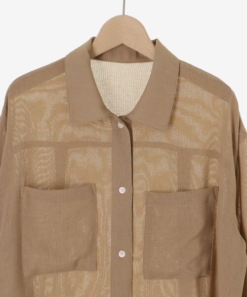le.coeur blanc / ルクールブラン シャツ・ブラウス | ヴィンテージメッシュオーバーシャツ | 詳細24