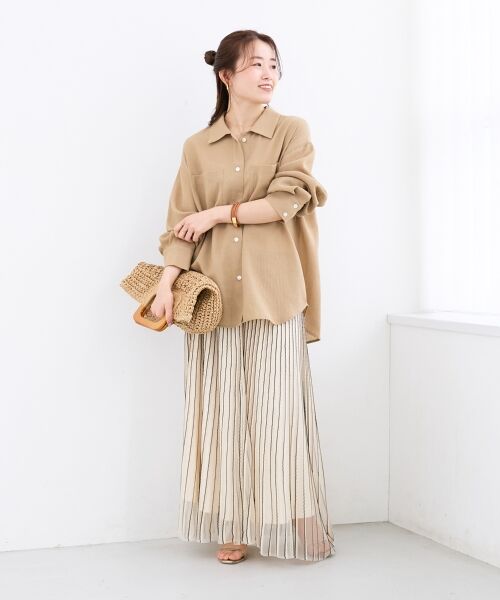 le.coeur blanc / ルクールブラン シャツ・ブラウス | ヴィンテージメッシュオーバーシャツ | 詳細4