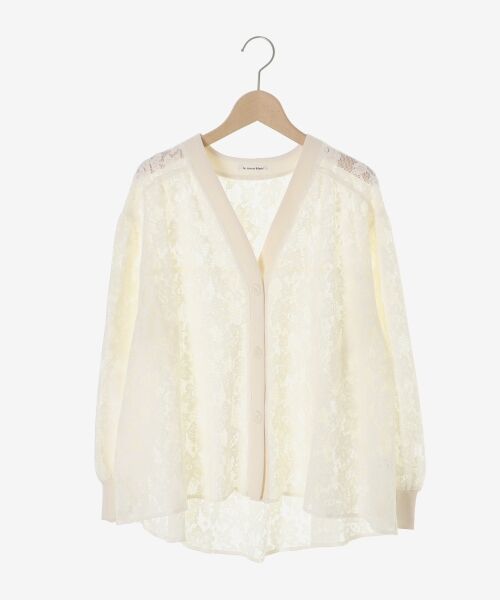 le.coeur blanc / ルクールブラン カーディガン・ボレロ | フラワーメッシュレースカーデ | 詳細1