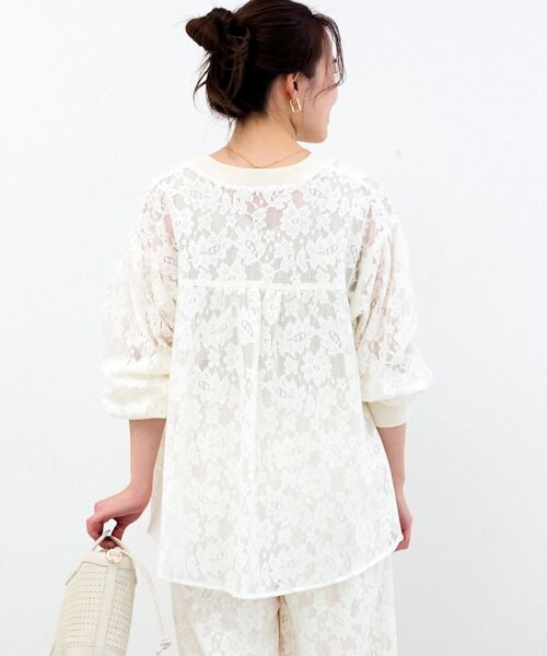 le.coeur blanc / ルクールブラン カーディガン・ボレロ | フラワーメッシュレースカーデ | 詳細19