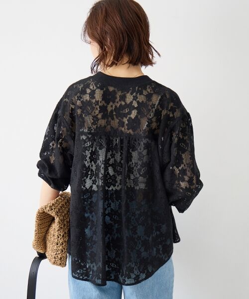 le.coeur blanc / ルクールブラン カーディガン・ボレロ | フラワーメッシュレースカーデ | 詳細25