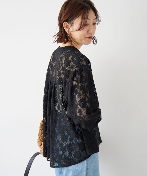 le.coeur blanc / ルクールブラン カーディガン・ボレロ | フラワーメッシュレースカーデ | 詳細26