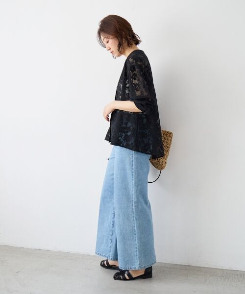 le.coeur blanc / ルクールブラン カーディガン・ボレロ | フラワーメッシュレースカーデ | 詳細29