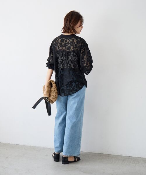 le.coeur blanc / ルクールブラン カーディガン・ボレロ | フラワーメッシュレースカーデ | 詳細30