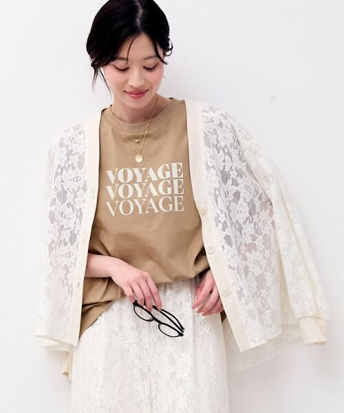 le.coeur blanc / ルクールブラン カーディガン・ボレロ | フラワーメッシュレースカーデ | 詳細6