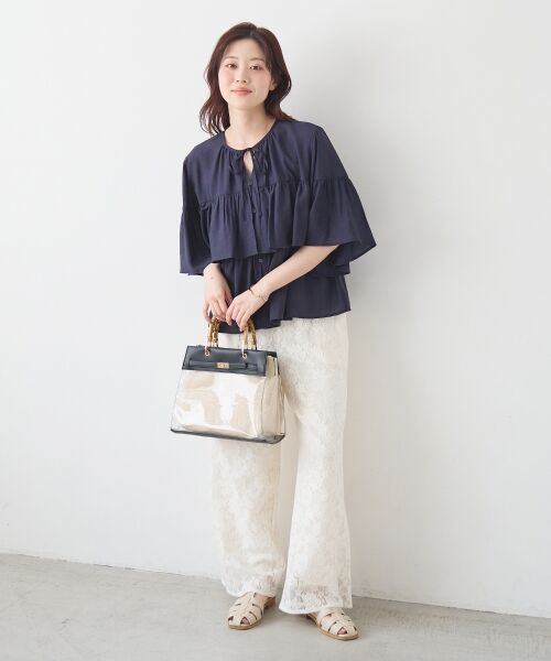 le.coeur blanc / ルクールブラン シャツ・ブラウス | ヴィンテージライクティアードブラウス | 詳細10