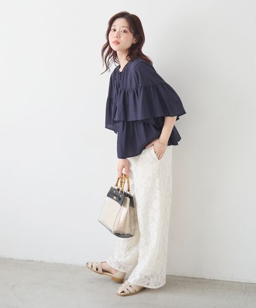 le.coeur blanc / ルクールブラン シャツ・ブラウス | ヴィンテージライクティアードブラウス | 詳細11