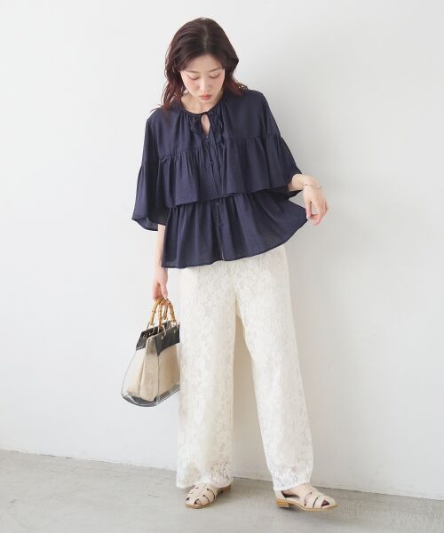 le.coeur blanc / ルクールブラン シャツ・ブラウス | ヴィンテージライクティアードブラウス | 詳細14