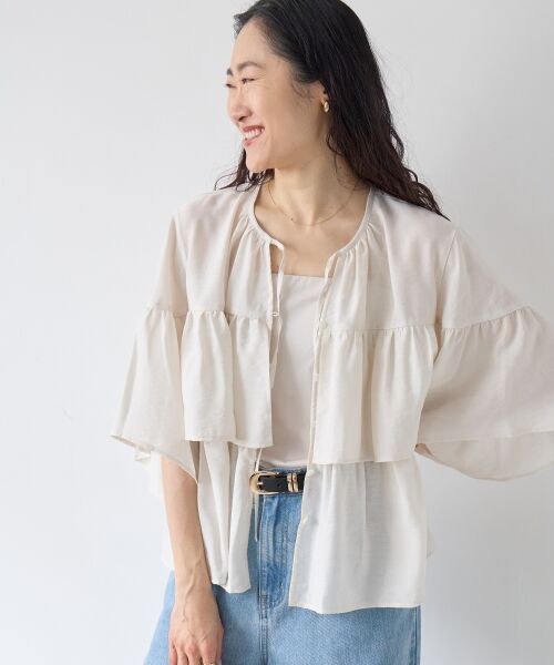 le.coeur blanc / ルクールブラン シャツ・ブラウス | ヴィンテージライクティアードブラウス | 詳細16