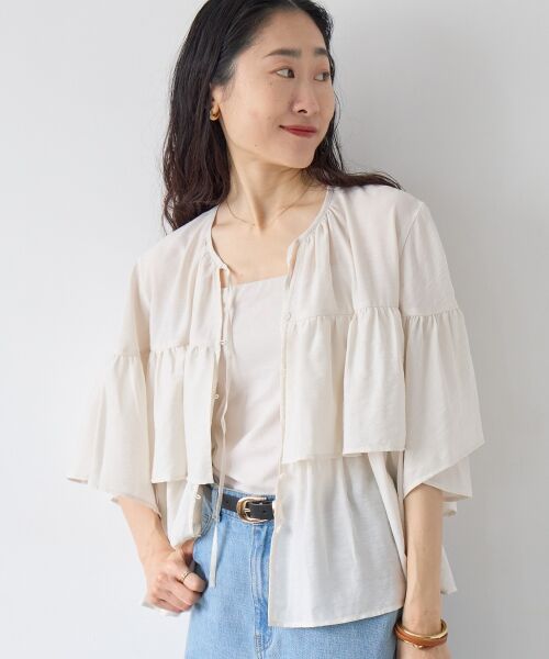 le.coeur blanc / ルクールブラン シャツ・ブラウス | ヴィンテージライクティアードブラウス | 詳細18