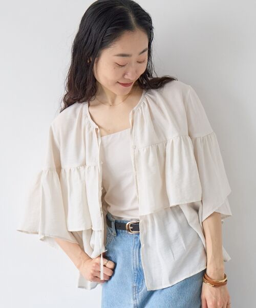le.coeur blanc / ルクールブラン シャツ・ブラウス | ヴィンテージライクティアードブラウス | 詳細19