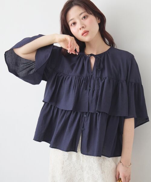 le.coeur blanc / ルクールブラン シャツ・ブラウス | ヴィンテージライクティアードブラウス | 詳細2