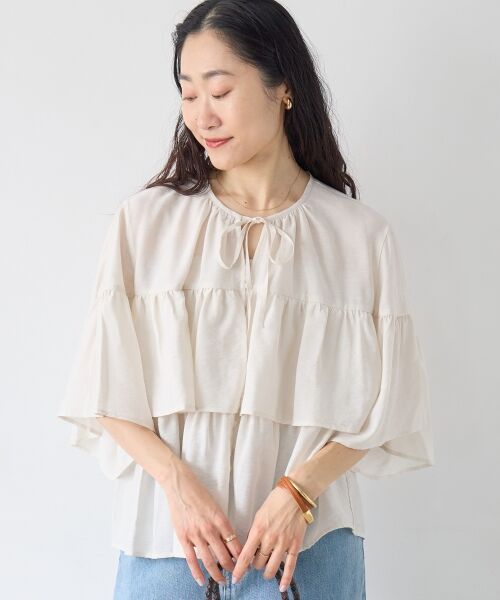 le.coeur blanc / ルクールブラン シャツ・ブラウス | ヴィンテージライクティアードブラウス | 詳細22