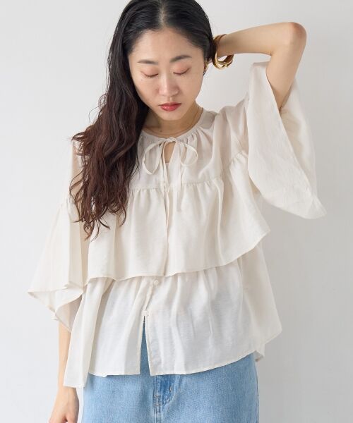 le.coeur blanc / ルクールブラン シャツ・ブラウス | ヴィンテージライクティアードブラウス | 詳細30