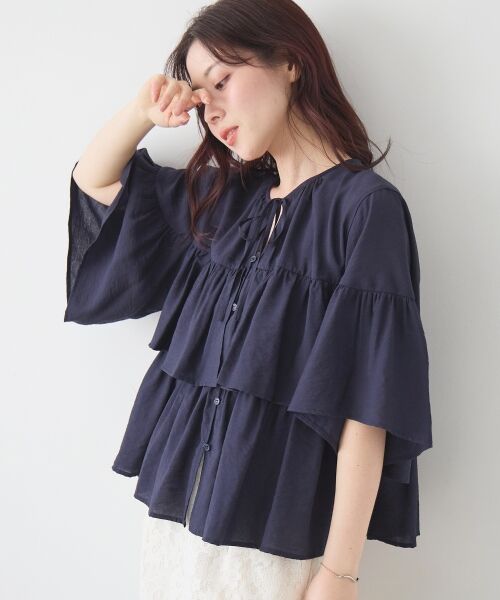 le.coeur blanc / ルクールブラン シャツ・ブラウス | ヴィンテージライクティアードブラウス | 詳細4