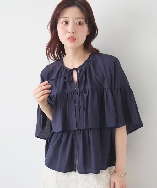 le.coeur blanc / ルクールブラン シャツ・ブラウス | ヴィンテージライクティアードブラウス | 詳細8