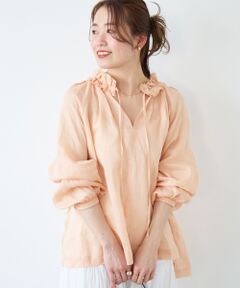 le.coeur blanc / ルクールブラン シャツ・ブラウス | ラミーカルゼフリルネックブラウス