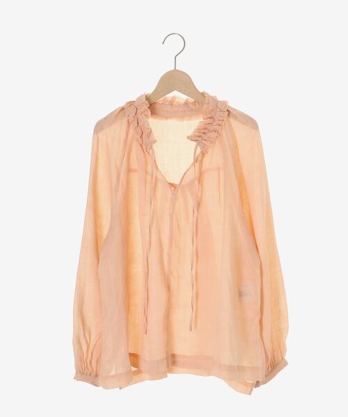 le.coeur blanc / ルクールブラン シャツ・ブラウス | ラミーカルゼフリルネックブラウス | 詳細1