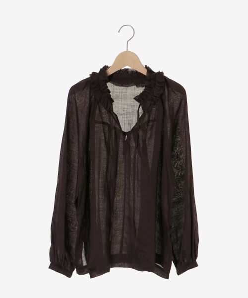 le.coeur blanc / ルクールブラン シャツ・ブラウス | ラミーカルゼフリルネックブラウス | 詳細12