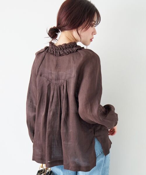 le.coeur blanc / ルクールブラン シャツ・ブラウス | ラミーカルゼフリルネックブラウス | 詳細16