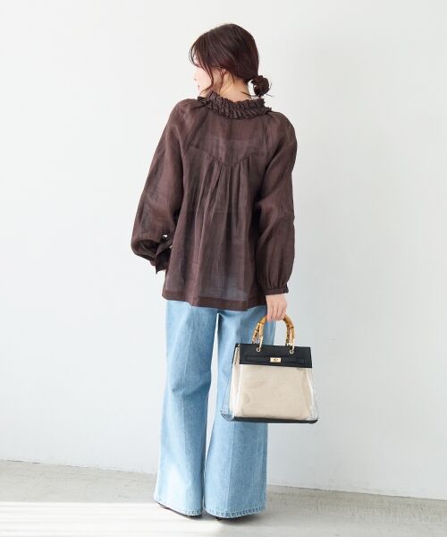 le.coeur blanc / ルクールブラン シャツ・ブラウス | ラミーカルゼフリルネックブラウス | 詳細21